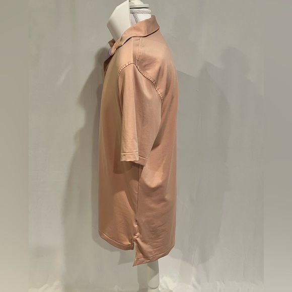 Peter Millar Men's Peach Polo with Contrast Inner Placket - Picture 5 of 11